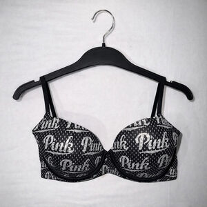 Women's PINK Victoria's Secret Bra 34D Black Pink